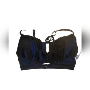 Old Navy Black Bikini Top with Strappy Design Size 2X NWT